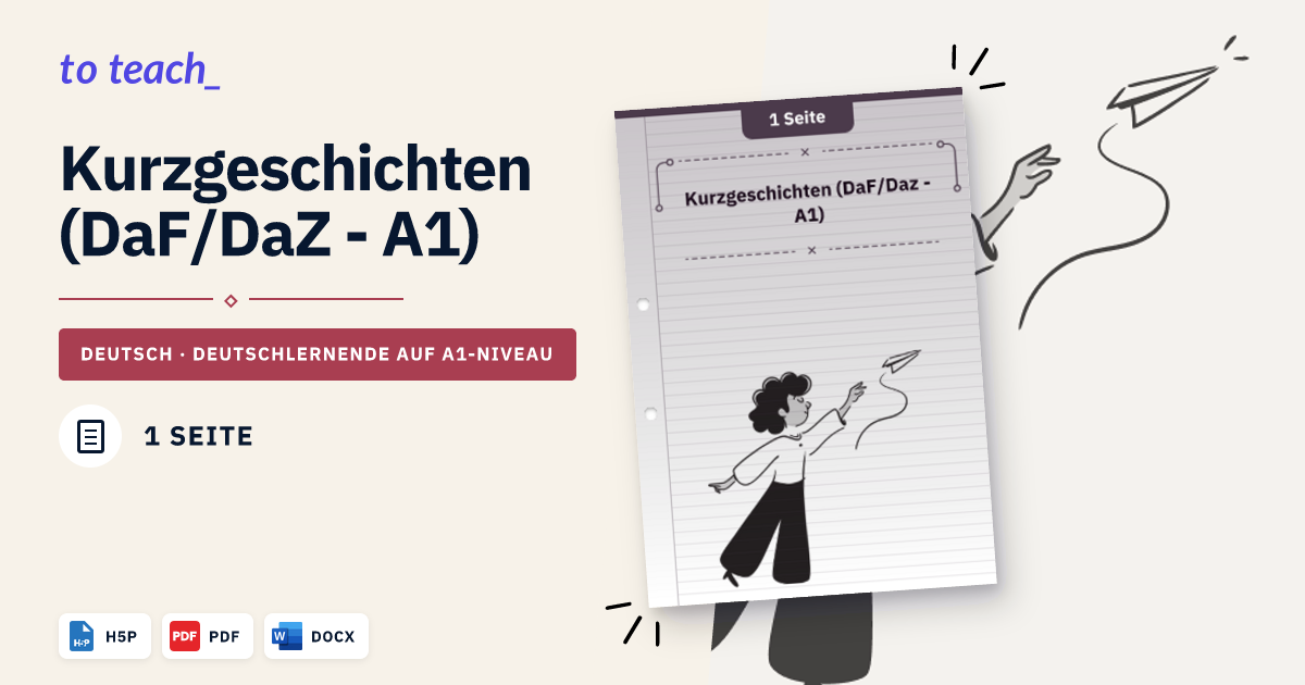 Kurzgeschichten (DaF/DaZ - A1)