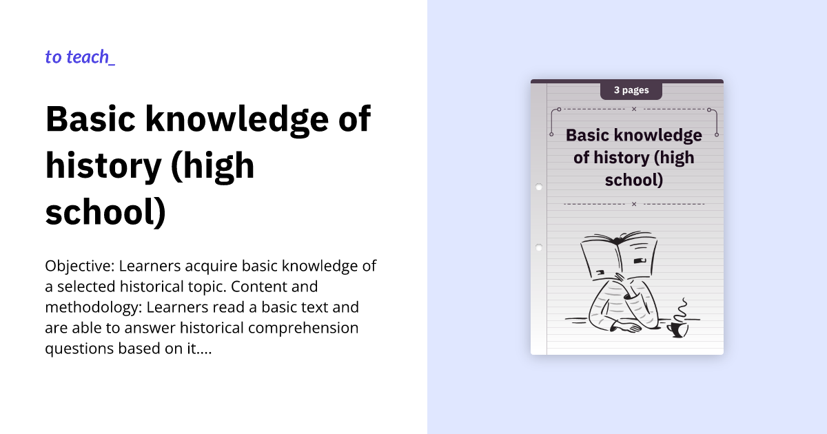 Basic knowledge of history (high school)