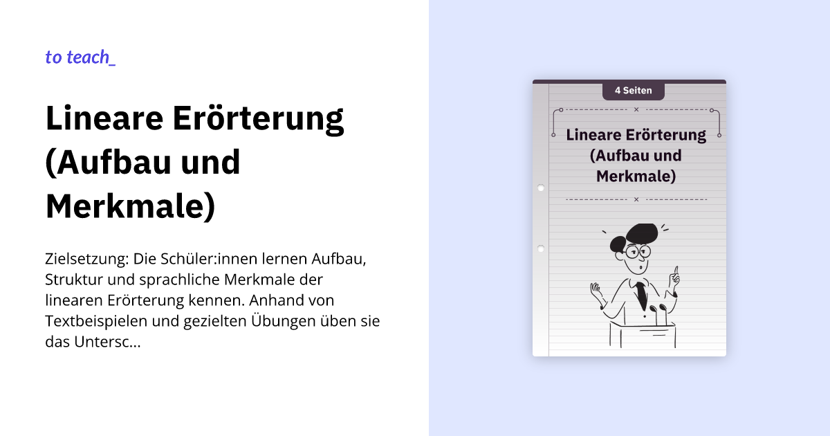 Lineare Errterung (Aufbau und Merkmale)