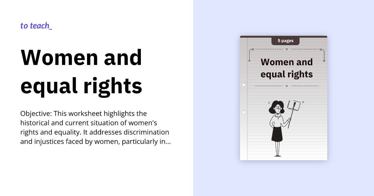 Women and equal rights